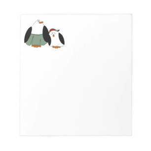 Cute Cartoon Penguins Notepad