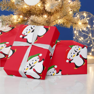 Cute Cartoon Penguins Wrapping Paper