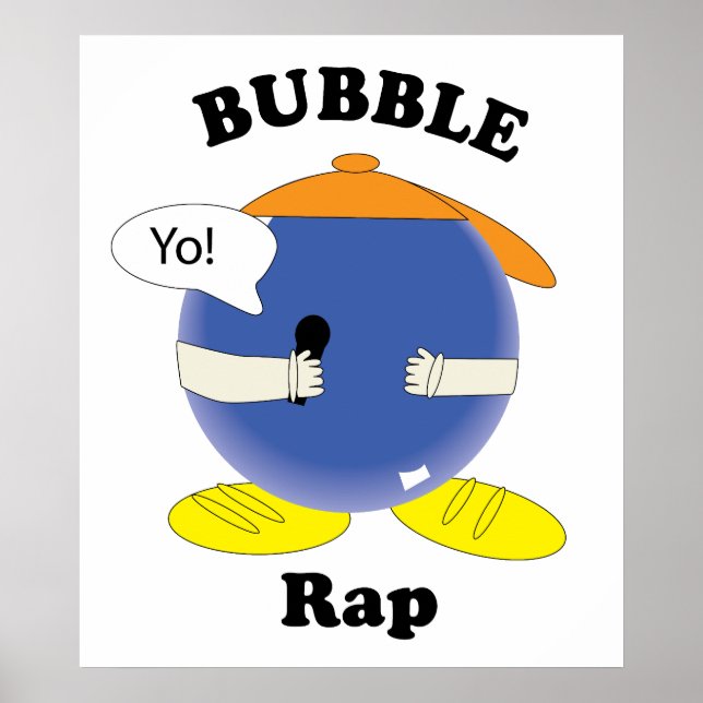 Cute Cartoon Performer Saying “Yo!” Character Poster (Front)
