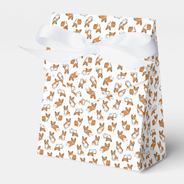 cute cartoon pet dog corgis pattern favor box (Front Side)