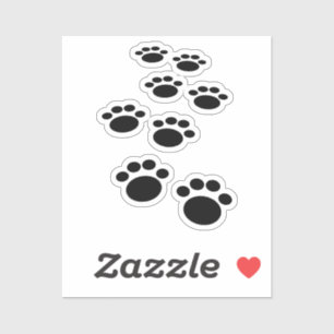 Cute Cartoon Pet Paw Trail 