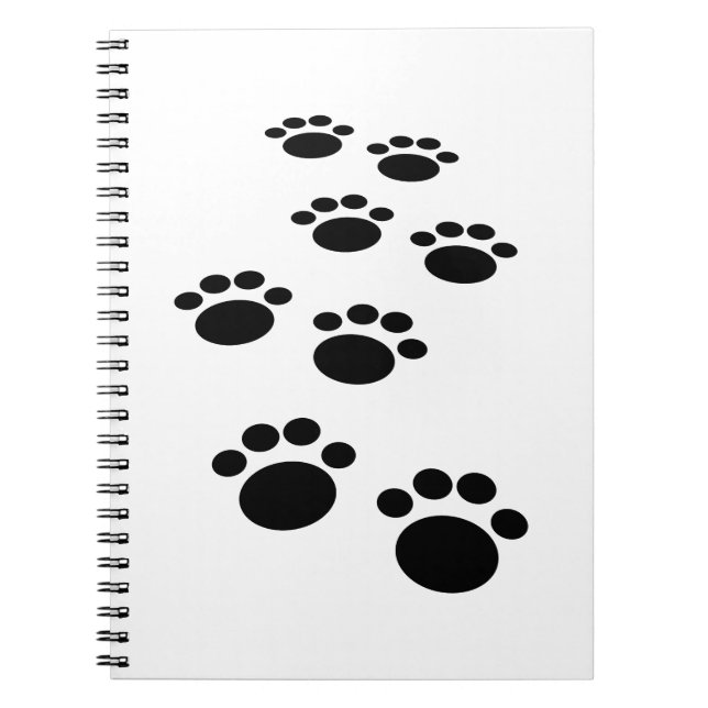 Cute Cartoon Pet Paw Trail Notebook (Front)