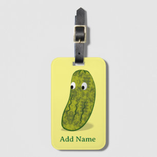 Cute Cartoon Pickle Drawing Luggage Tag