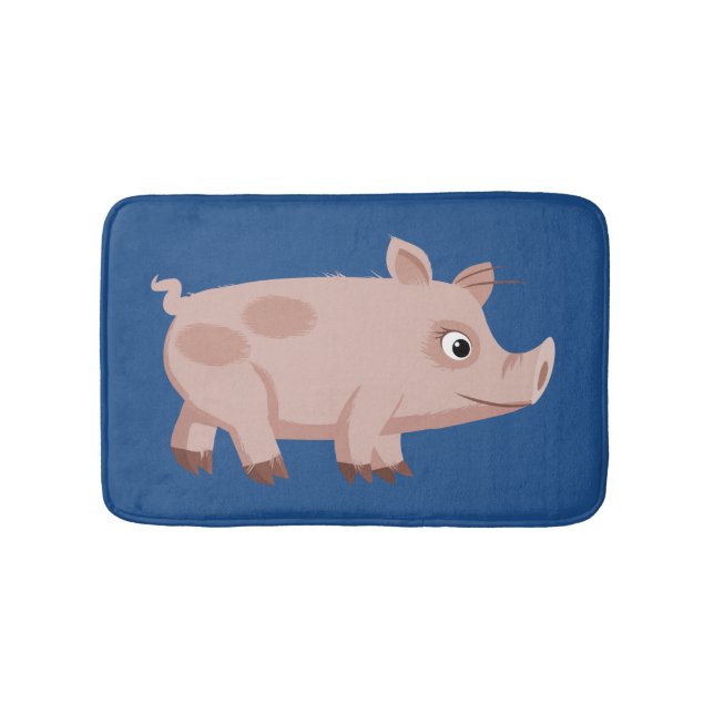 Cute Cartoon Pig Bath Mat (Front)