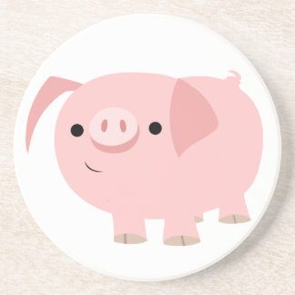 Cute Cartoon Pig Coaster