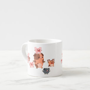 Cute Cartoon Pig Famille Espresso Mug