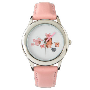 Cute Cartoon Pig Family Watch