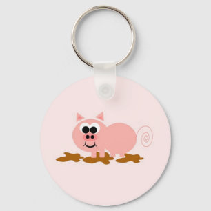 Cute Cartoon Pig Keychain