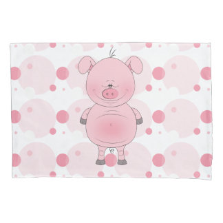 Cute Cartoon Pig Pillowcase