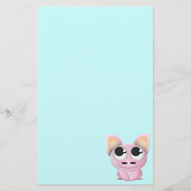 Cute Cartoon Pig Stationery (Front)