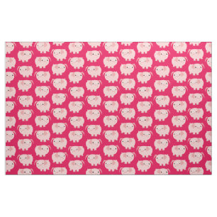 Cute Cartoon Pigs Fabric