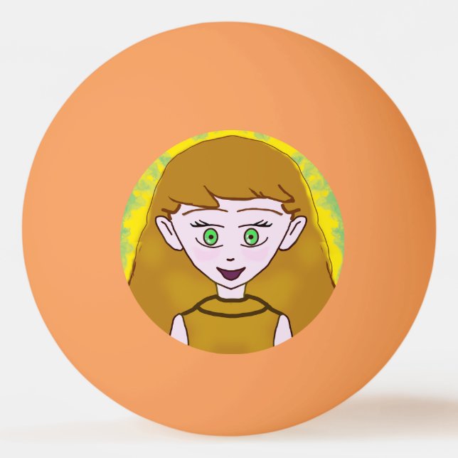 Cute Cartoon Ping Pong Ball (Front)