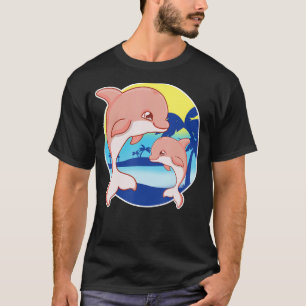 Cute Cartoon Pink Dolphins Dolphin Porpoise For Gi T-Shirt