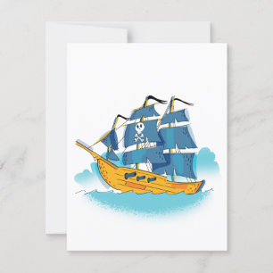 Cute Cartoon Pirate Ship