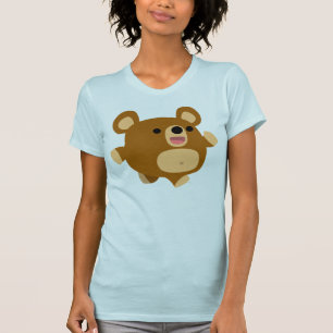 Cute Cartoon Playful Bear Women T-Shirt