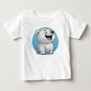 Cute Cartoon Polar Bear Character Baby T-Shirt