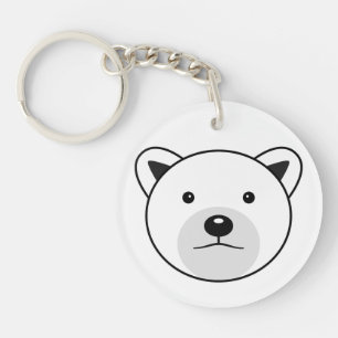 Cute Cartoon Polar Bear Keychain