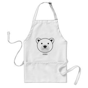 Cute Cartoon Polar Bear Standard Apron