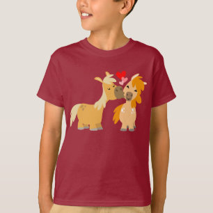 Cute Cartoon Ponies in Love Children T-shirt