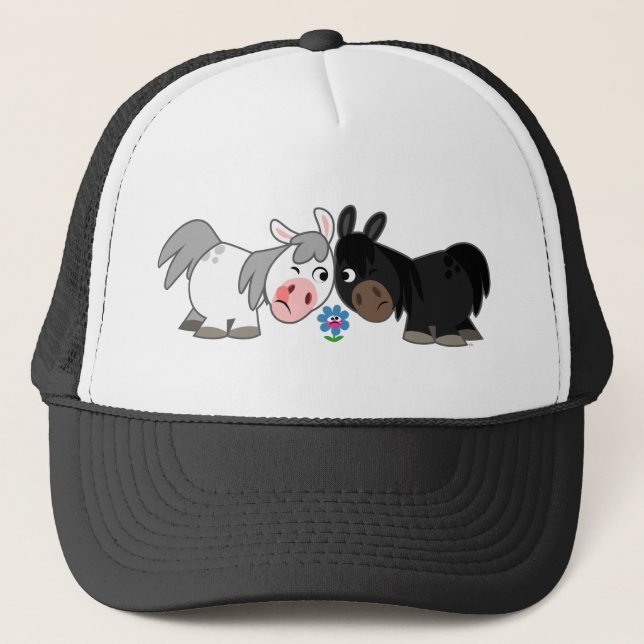 Cute Cartoon Ponies Standoff  Hat (Front)