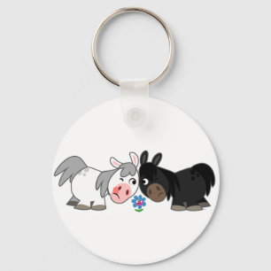 Cute Cartoon Ponies Standoff Keychain