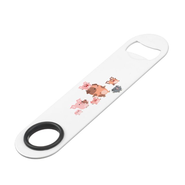 Cute Cartoon Porte-Carchon Family Bottle Opener (Devant angulaire)