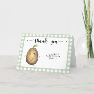 Cute cartoon potato baby shower thank you card