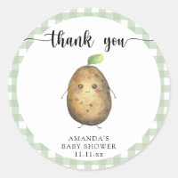 Cute cartoon potato baby shower thank you