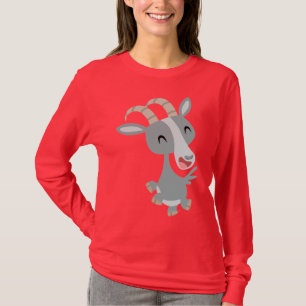 Cute Cartoon Prancing Goat  Women T-Shirt