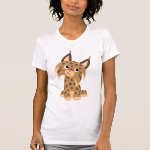 Cute Cartoon Prankish Lynx Women T-Shirt
