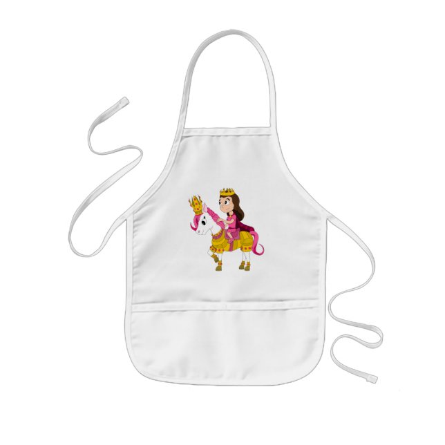 Cute cartoon princess kids apron (Front)