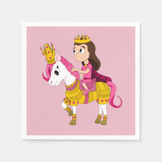 Cute cartoon princess napkin (Front)