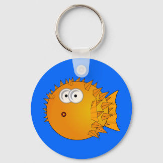 Cute Cartoon Puffer Fish Keychain