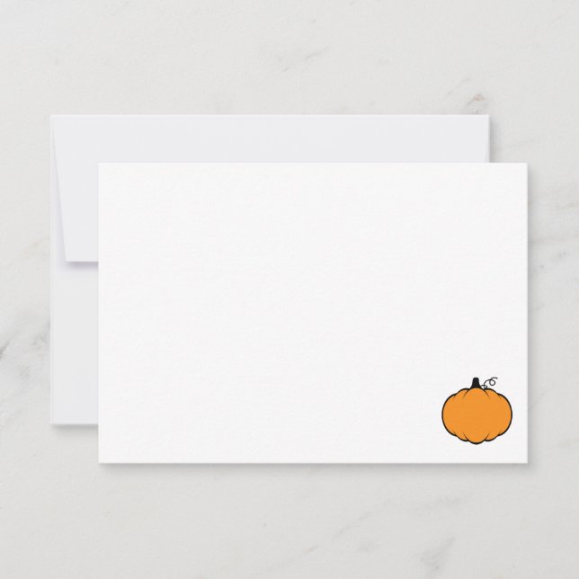 Cute Cartoon Pumpkin Custom Blank Card (Front)