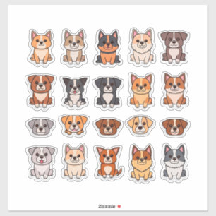 Cute Cartoon Puppies Collection