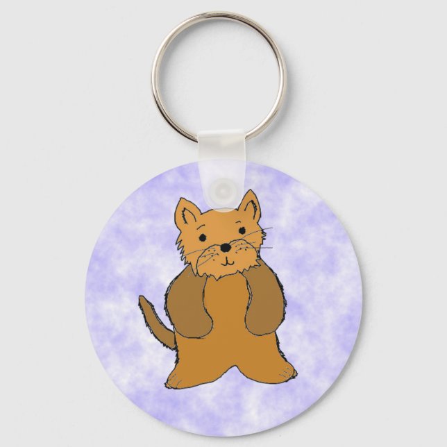 Cute Cartoon Puppy Keychain (Front)