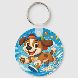 Cute Cartoon Puppy Kids Keychain