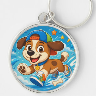 Cute Cartoon Puppy Kids Keychain