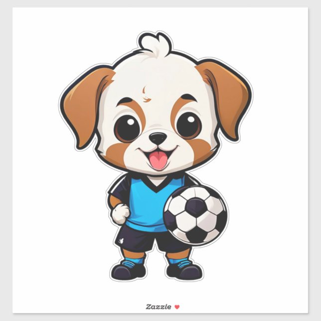 Cute Cartoon Puppy Soccer Player (Sheet)