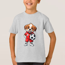 Cute Cartoon Puppy Soccer Player