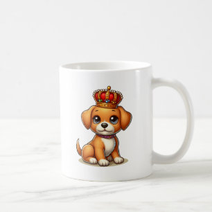 Cute Cartoon Puppy Wearing a Crown! Coffee Mug