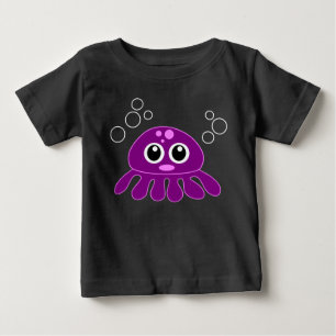 Cute Cartoon Purple Octopus Baby T-Shirt