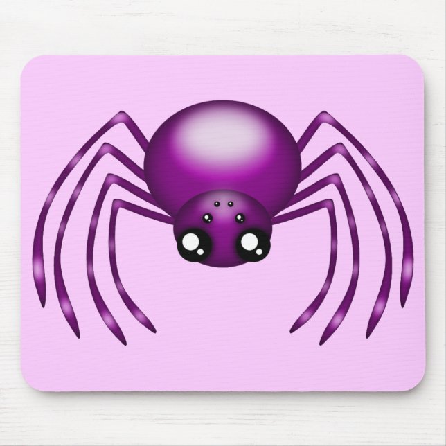 Cute Cartoon Purple Spider Mousemats Mouse Pad (Front)