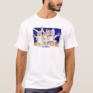 Cute Cartoon Rabbit Moon Bunnies Apparel T-Shirt
