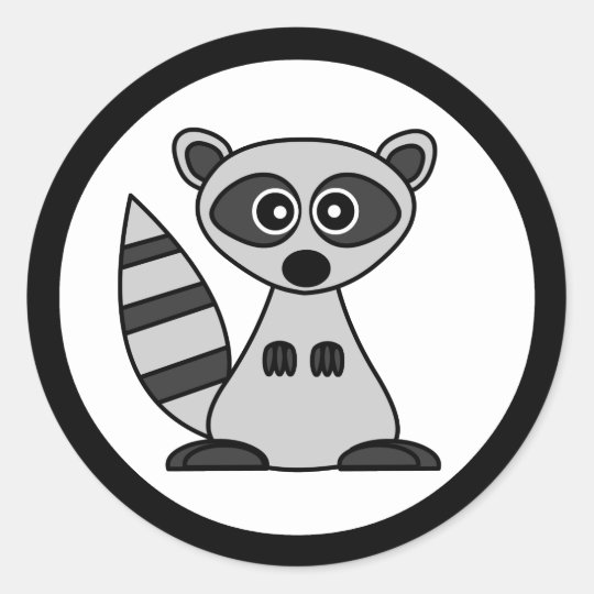 Cute Cartoon Raccoon Stickers | Zazzle.ca