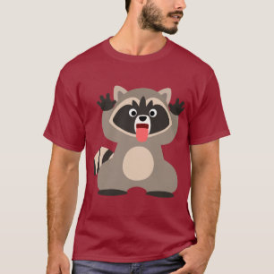 Cute Cartoon Raccoon Sticking Out Tongue T-Shirt