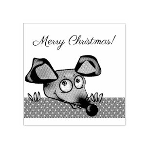Cute cartoon rat mouse New Year 2020 symbol kids c Rubber Stamp