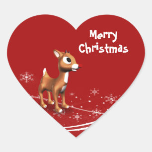 Cute Cartoon Reindeer Christmas Gift Tags