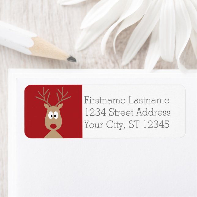 Cute Cartoon Reindeer - Merry Christmas Greeting (Insitu)
