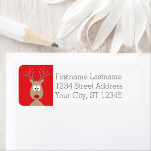 Cute Cartoon Reindeer - Merry Christmas Greeting